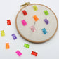 Gummy bear small needle minders: 6 Pink