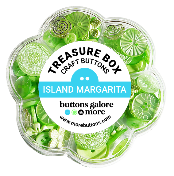 Island Margarita Treasure Box – Designer Buttons by Buttons Galore & More 🍹✨