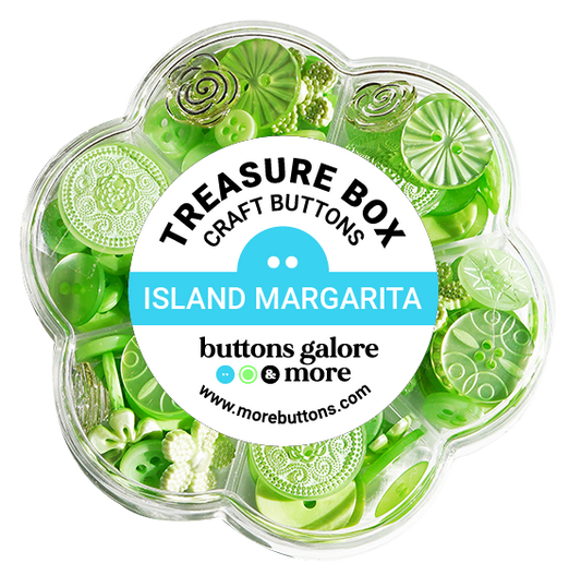Island Margarita Treasure Box – Designer Buttons by Buttons Galore & More 🍹✨