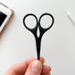 Small needlecraft scissors, tiny embroidery scissors: Black