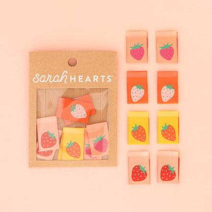 Multipack Woven Sewing Quilt and Garment Labels: Strawberry