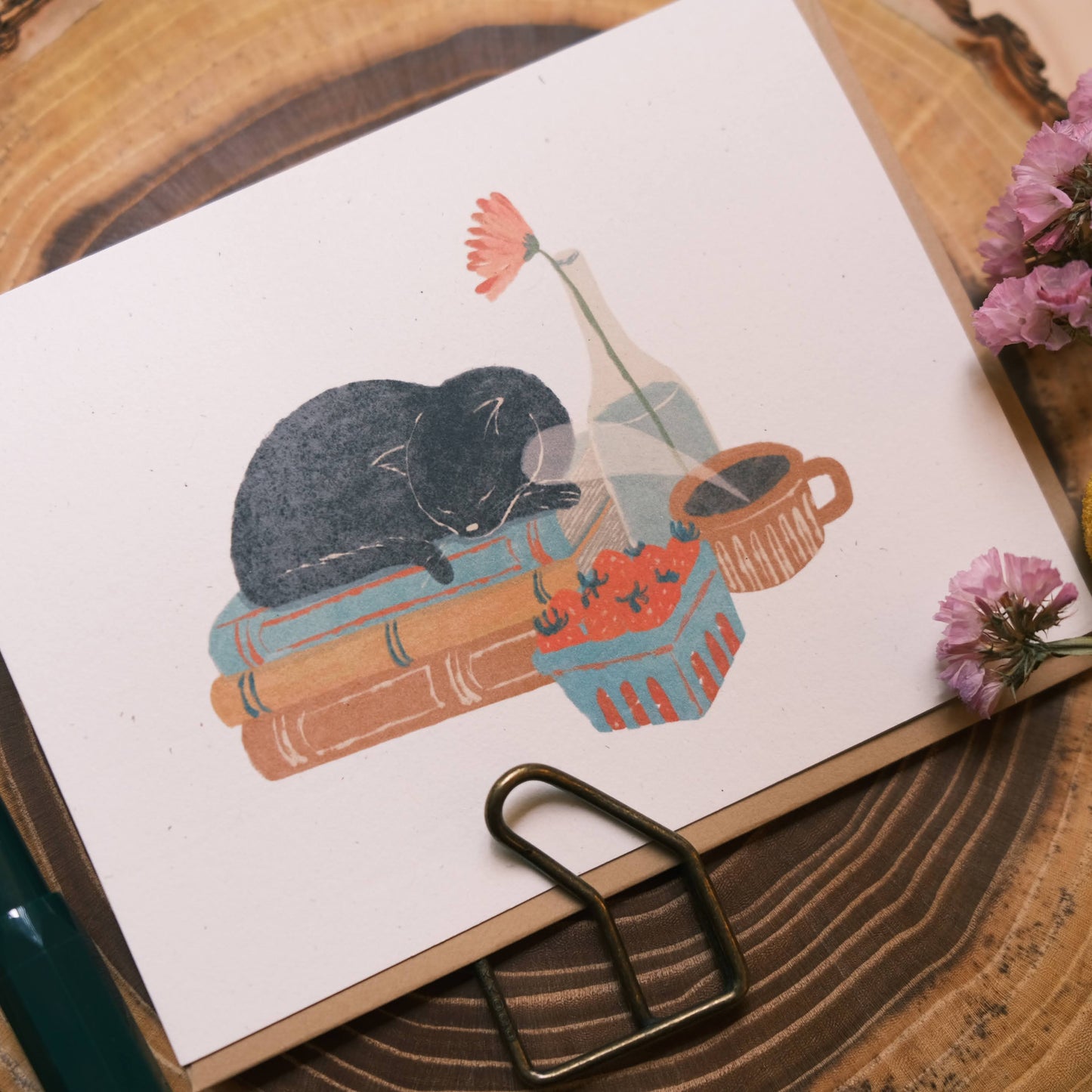 Greeting Card: Literary Kitty
