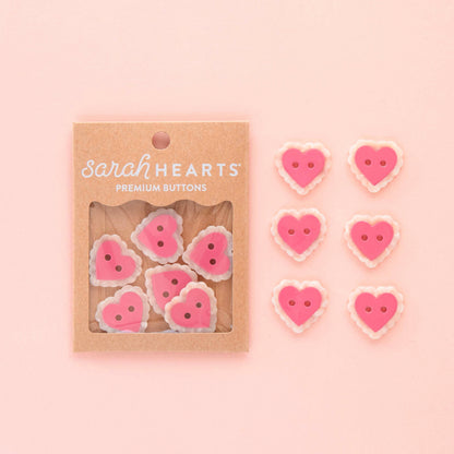 Large Sweet Heart Buttons – Eco-Friendly Charm for Every Creation