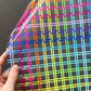 Clear TPU Vinyl: Rainbow Plaid