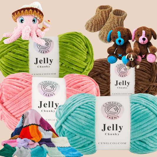 Jelly Chunky Chenille Yarn – Super Soft, Super Bulky Velvet Yarn 🧶✨: 100-40 LIGHT PINK