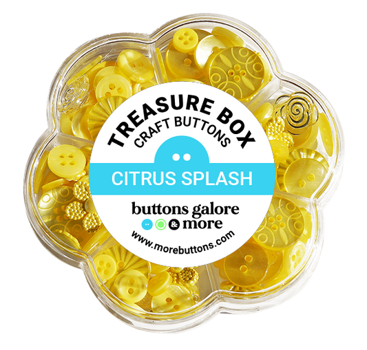 Citrus Splash Treasure Box – Designer Buttons by Buttons Galore & More 🍊✨