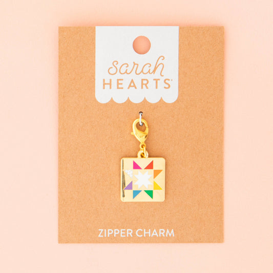 Sewing Machine Removable Zipper Charm: Quilt Star