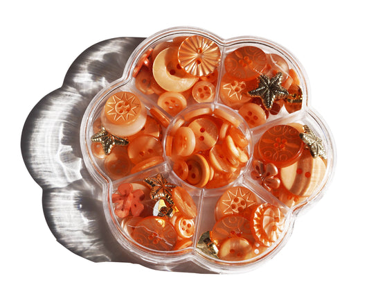 Peach Bellini Treasure Box – Designer Buttons by Buttons Galore & More 🍑✨