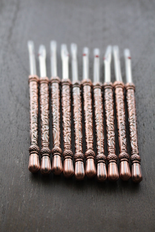 Metal Engraved Seam Rippers: Antique Copper