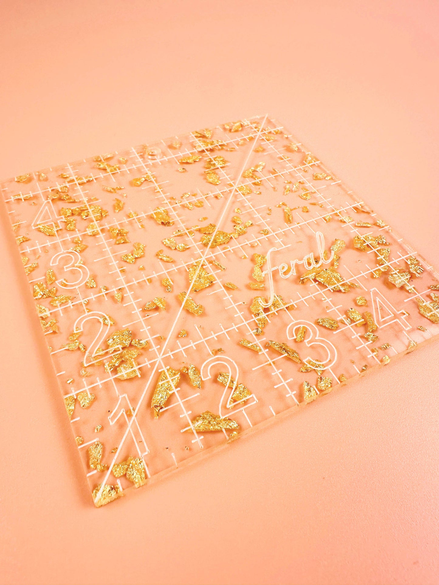 4.5" Square Quilting Ruler: Golden