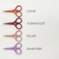 Small needlecraft scissors, tiny embroidery scissors: Lavender