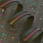 Black Zipper Tape with Rainbow Teeth