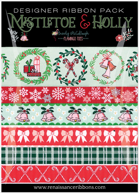Mistletoe and Holly Designer Ribbon Pack