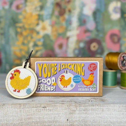 You're A Cracking Good Friend Mini Matchbox Cross Stitch Kit