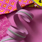 Purple Stripe Zipper Tape with Nickel teeth