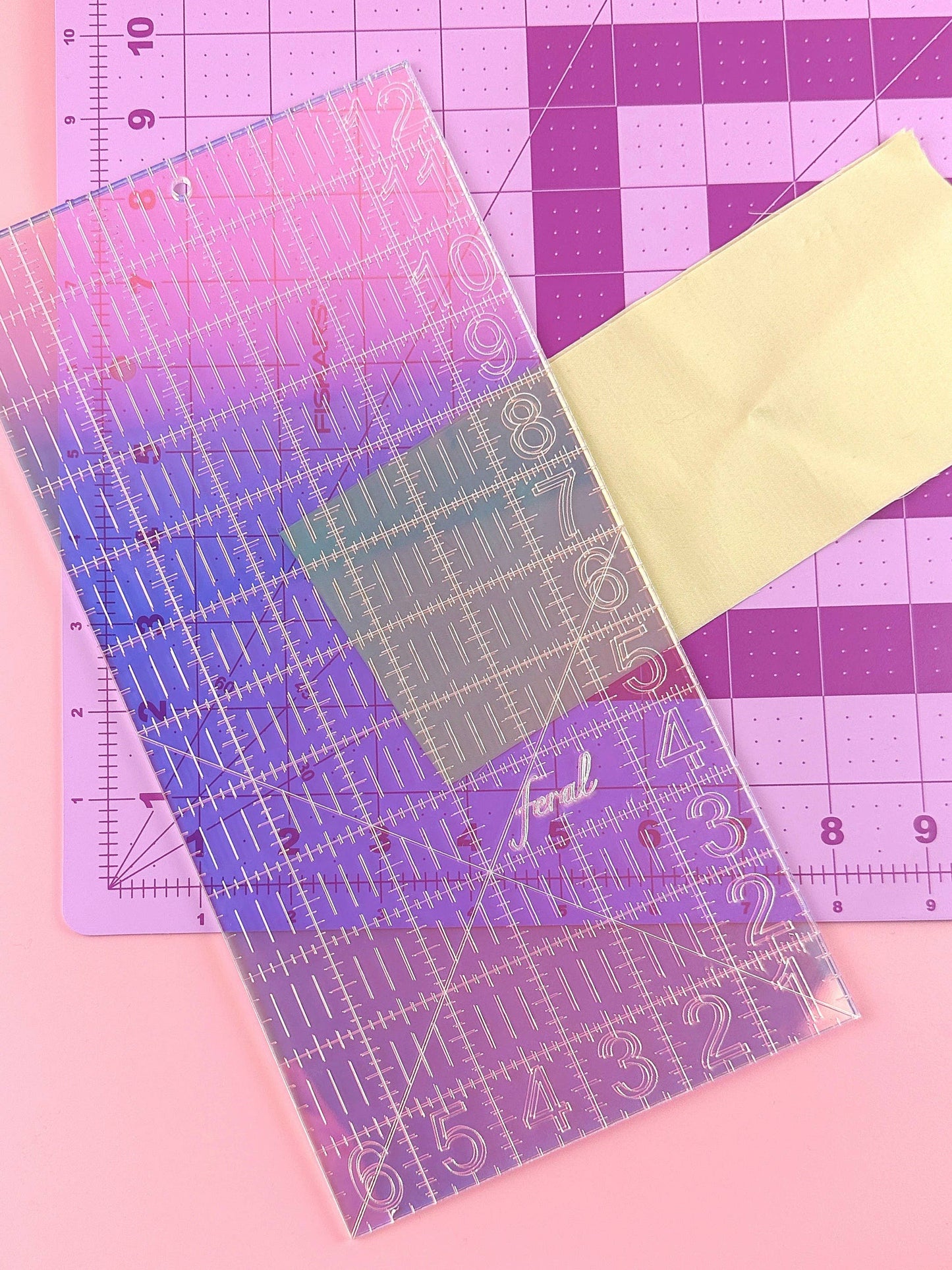 6 x 12 Quilting Ruler: Iridescent