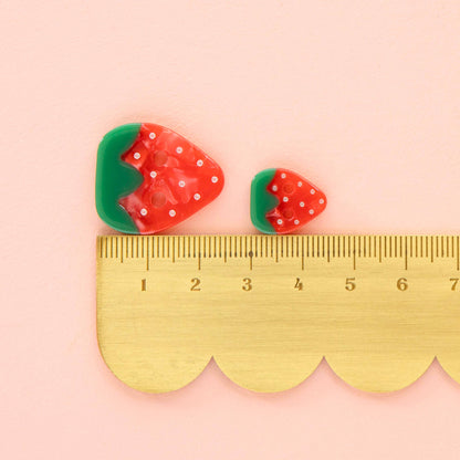 Small Strawberry Buttons – Pack of 10