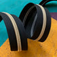 Black Zipper Tape with Gold Teeth