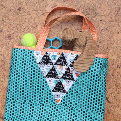 Teddy Tote Bag Pattern: Printed