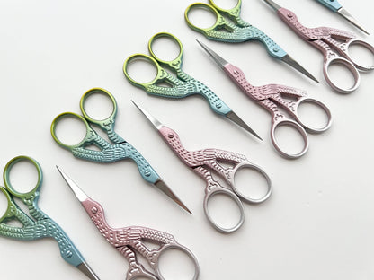 Embroidery stork scissors, small bird scissors: Pink Shell