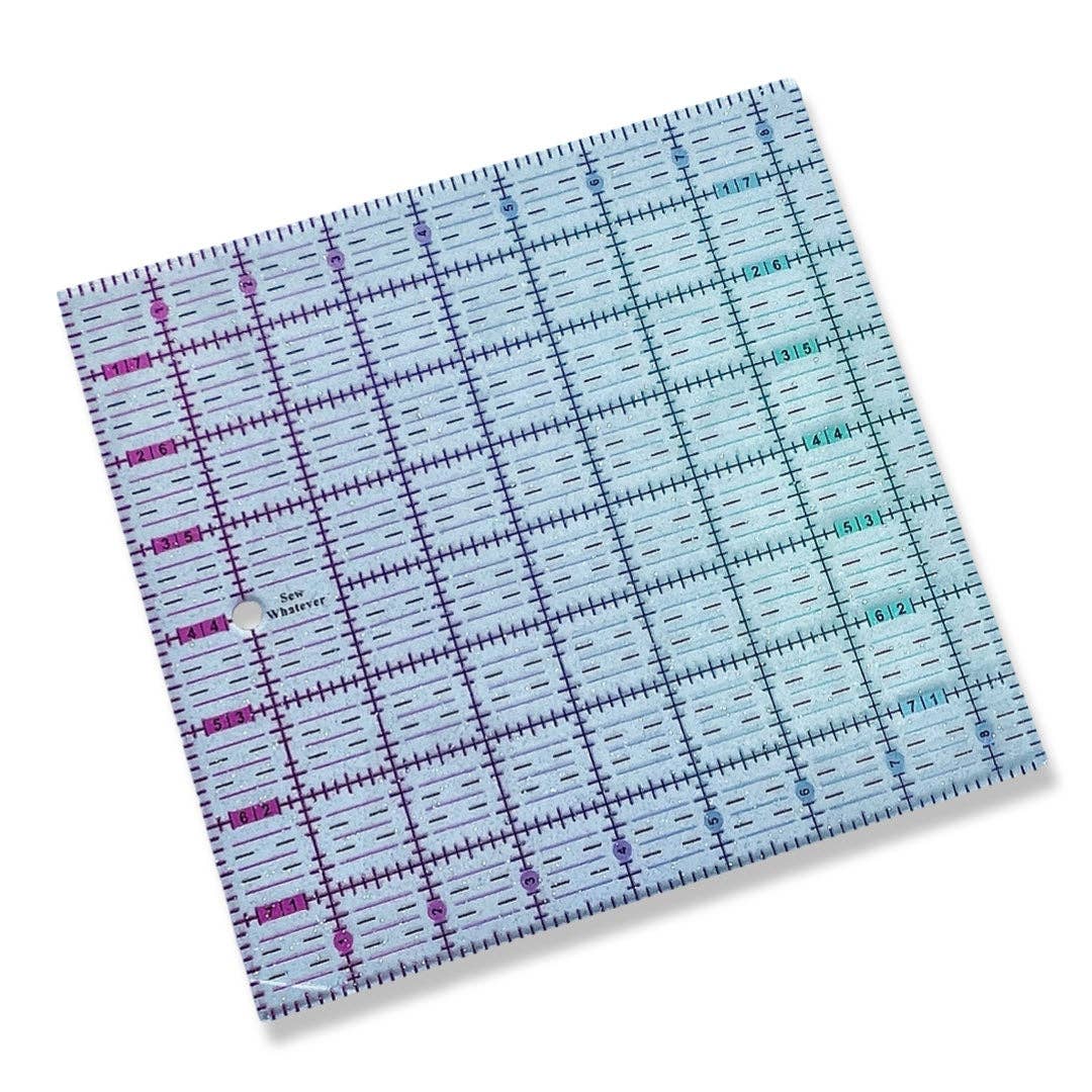 Pink to Teal Gradient | Glitter - 8.5” x 8” Ruler