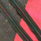 Black Zipper Tape with Rainbow Teeth