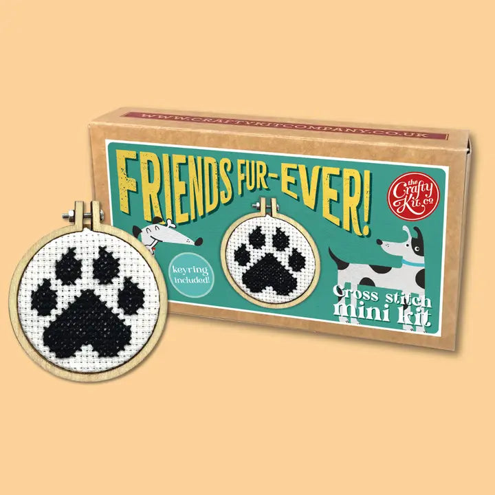 Friends Fur-Ever! Mini Matchbox Cross Stitch Kit