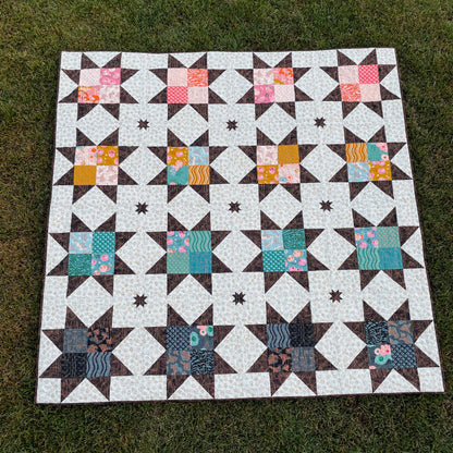 Charm Pack Stars Quilt Pattern - Printed