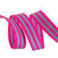 Tula Pink - Aqua/Hot Pink Striped Nylon Webbing – 1" Wide /2 yards