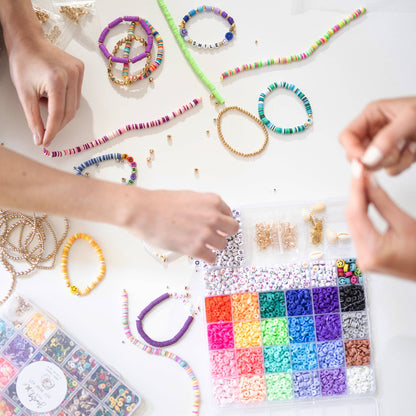 Mega Letter Bead & Heishi Jewelry Making Kit – 5000+ Beads, Charms, Findings & Stretch Cord