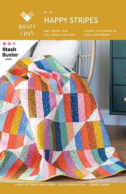 Happy Stripes Quilt Pattern – QL 144 | Quilty Love