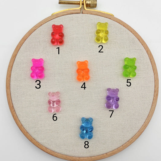 Gummy bear small needle minders: 5 Green