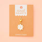 Sewing Machine Removable Zipper Charm: White Daisy