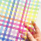 Clear TPU Vinyl: Rainbow Plaid