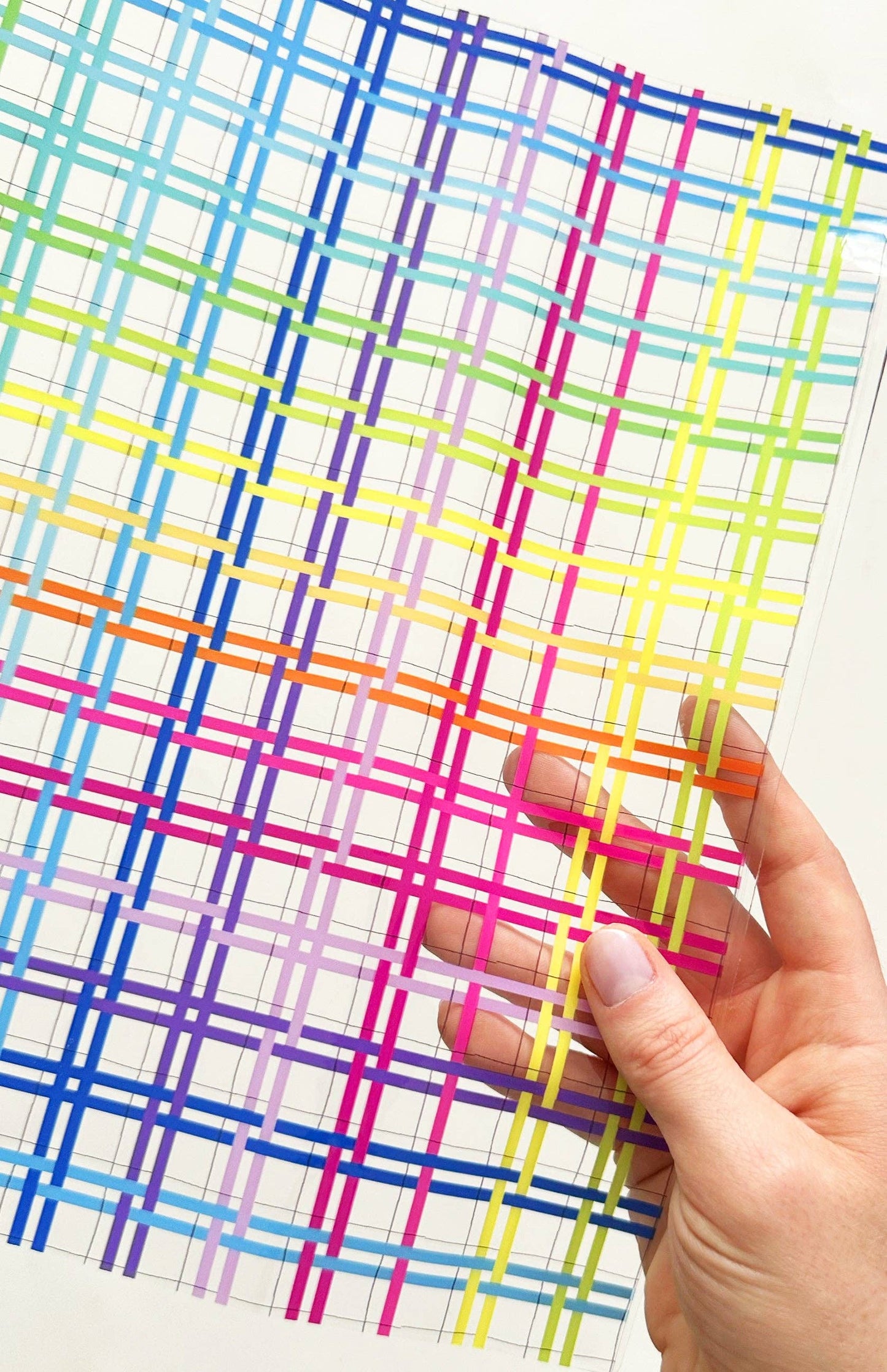 Clear TPU Vinyl: Rainbow Plaid