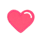 Embroidered Sticker Patch: Pink Heart