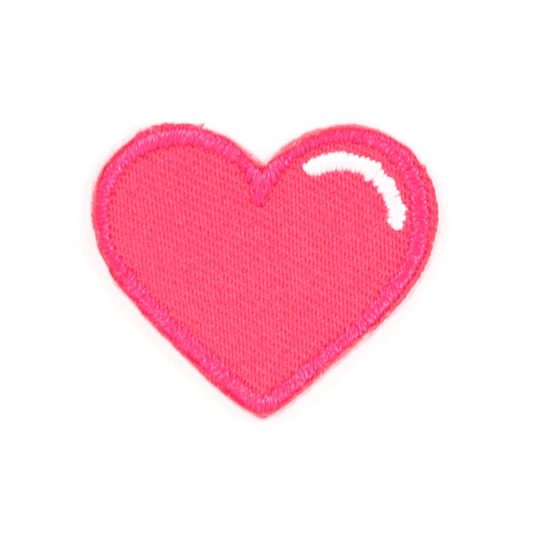 Embroidered Sticker Patch: Pink Heart