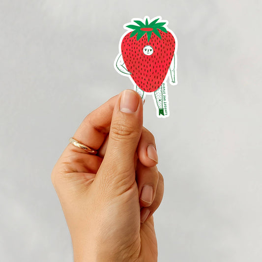 Mr. Strawberry Sticker Vinyl Sticker