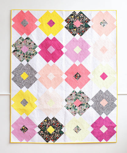 Flower Tile Quilt Pattern - Printed