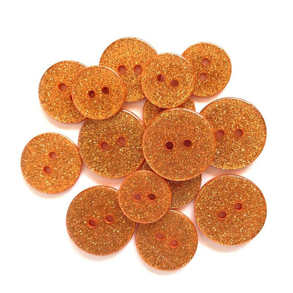 Koi Glitter Buttons – Sparkling Orange Buttons for Crafts ✨🐟