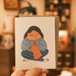 Greeting Card: Knitting a Scarf