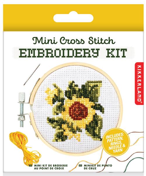 Mini Counted Cross Stitch Sunflower Embroidery Kit