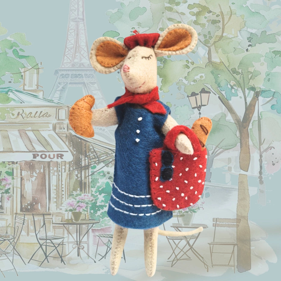 Corinne Lapierre Wool Felt Kit - Little Mouse in Paris