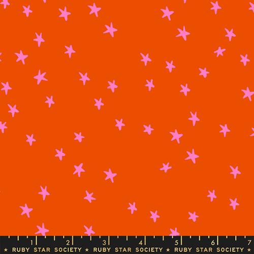 Starry Warm Red Yardage by Alexia Abegg for Ruby Star Society