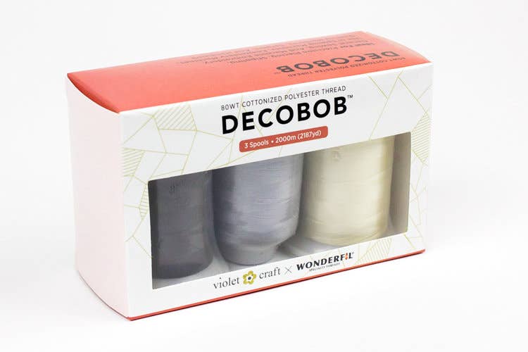 Wonderfil DecoBob 80wt Thread Set – 3 Neutral Colors