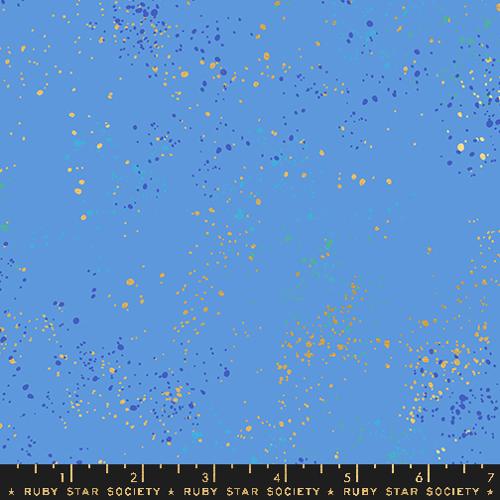 Speckled Metallic Lindley Blue Yardage by Rashida Coleman-Hale for Ruby Star Society