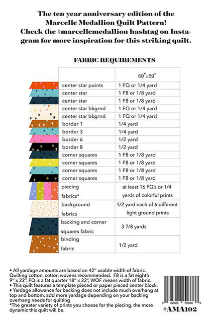 Marcelle Medallion Quilt Pattern by Alexia Marcelle Abegg