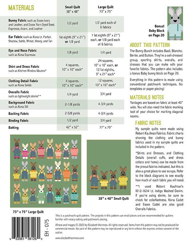 The Bunny Bunch Quilt Pattern by Elizabeth Hartman