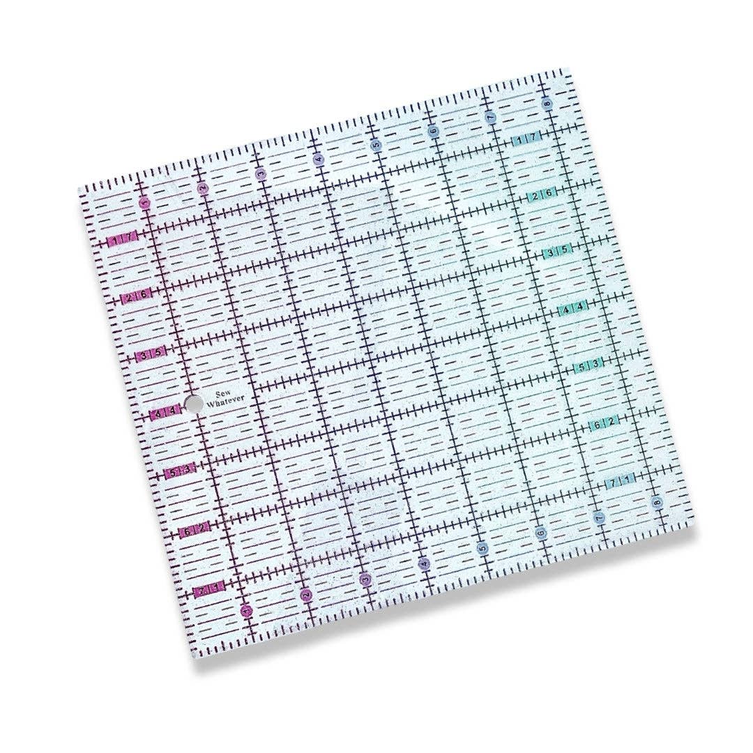 Pink to Teal Gradient | Glitter - 8.5” x 8” Ruler