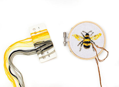 Mini Cross Stitch Bee Kit by Kikkerland